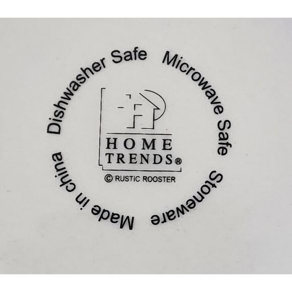 PLATES/DESSERT-HOME TRENDS-Rustic Rooster-Country Design-7.5" Diameter-Set of 4 - Picture 12 of 13